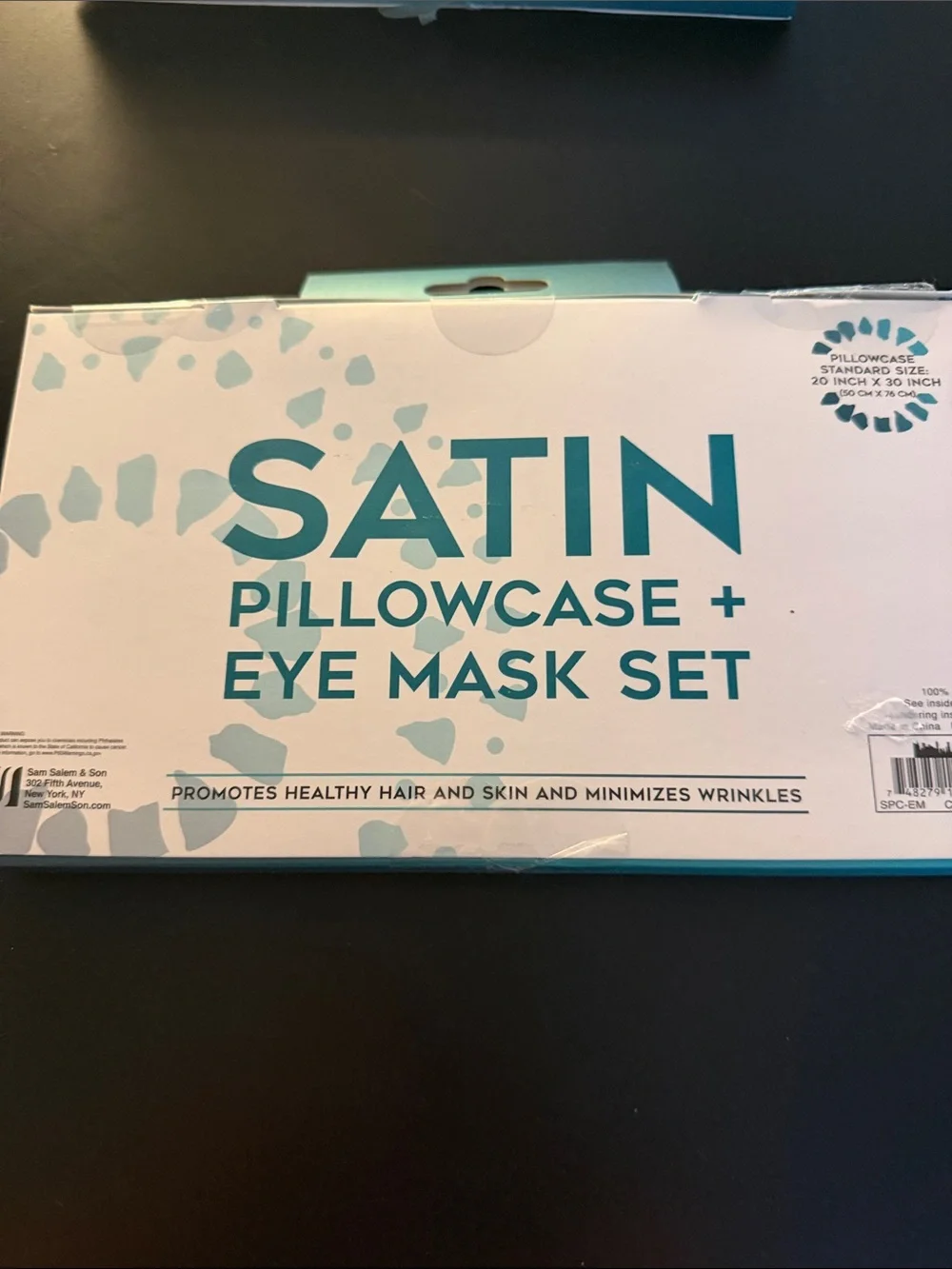 Satin Pillowcase & Eye Mask Set - White